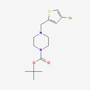 molecular formula C14H21BrN2O2S B2598133 tert-Butyl 4-((4-bromothiophen-2-yl)methyl)piperazine-1-carboxylate CAS No. 1820603-98-2