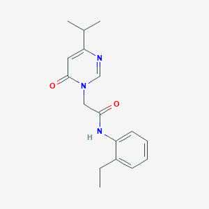 molecular formula C17H21N3O2 B2598138 N-(2-ethylphenyl)-2-(4-isopropyl-6-oxopyrimidin-1(6H)-yl)acetamide CAS No. 1203319-03-2