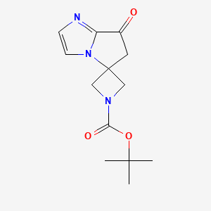 molecular formula C13H17N3O3 B2598155 7'-氧代-6',7'-二氢螺[氮杂环丁烷-3,5'-吡咯并[1,2-a]咪唑]-1-羧酸叔丁酯 CAS No. 2060058-30-0
