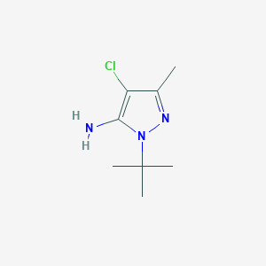 molecular formula C8H14ClN3 B2598166 1-(tert-Butyl)-4-chloro-3-methyl-1H-pyrazol-5-amine CAS No. 1248446-47-0