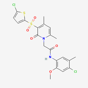 N-(4-chloro-2-methoxy-5-methylphenyl)-2-(3-((5-chlorothiophen-2-yl)sulfonyl)-4,6-dimethyl-2-oxopyridin-1(2H)-yl)acetamide