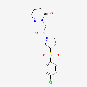 2-(2-(3-((4-chlorophenyl)sulfonyl)pyrrolidin-1-yl)-2-oxoethyl)pyridazin-3(2H)-one