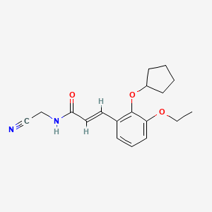 molecular formula C18H22N2O3 B2598179 (E)-N-(cyanomethyl)-3-(2-cyclopentyloxy-3-ethoxyphenyl)prop-2-enamide CAS No. 1334030-68-0