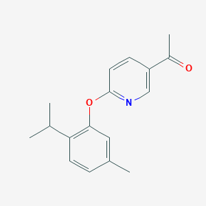 molecular formula C17H19NO2 B2598180 5-Acetyl-2-(2-isopropyl-5-methylphenoxy) pyridine CAS No. 1557799-31-1