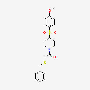 2-(Benzylthio)-1-(4-((4-methoxyphenyl)sulfonyl)piperidin-1-yl)ethanone