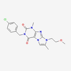 3-(4-chlorobenzyl)-8-(2-methoxyethyl)-1,7-dimethyl-1H-imidazo[2,1-f]purine-2,4(3H,8H)-dione