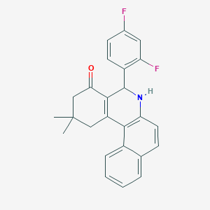 molecular formula C25H21F2NO B259821 5-(2,4-DIFLUOROPHENYL)-2,2-DIMETHYL-1H,2H,3H,4H,5H,6H-BENZO[A]PHENANTHRIDIN-4-ONE 