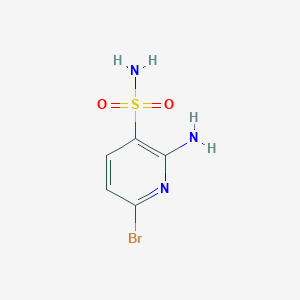 molecular formula C5H6BrN3O2S B2598228 2-Amino-6-bromopyridine-3-sulfonamide CAS No. 2248391-42-4