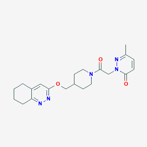 6-Methyl-2-[2-oxo-2-[4-(5,6,7,8-tetrahydrocinnolin-3-yloxymethyl)piperidin-1-yl]ethyl]pyridazin-3-one
