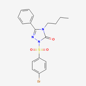 molecular formula C18H18BrN3O3S B2598238 2-((4-Bromophenyl)sulfonyl)-4-butyl-5-phenyl-2,4-dihydro-3H-1,2,4-triazol-3-one CAS No. 329701-66-8