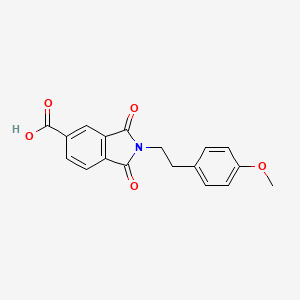 molecular formula C18H15NO5 B2598241 2-[2-(4-methoxyphenyl)ethyl]-1,3-dioxo-2,3-dihydro-1H-isoindole-5-carboxylic acid CAS No. 356573-02-9