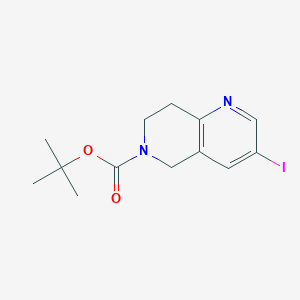 molecular formula C13H17IN2O2 B2598244 tert-Butyl 3-iodo-7,8-dihydro-1,6-naphthyridine-6(5H)-carboxylate CAS No. 1033706-36-3