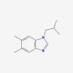 molecular formula C13H18N2 B2598249 5,6-二甲基-1-(2-甲基丙基)苯并咪唑 CAS No. 694486-49-2