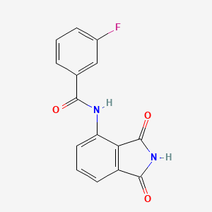 molecular formula C15H9FN2O3 B2598251 N-(1,3-dioxoisoindol-4-yl)-3-fluorobenzamide CAS No. 70178-00-6