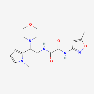 molecular formula C17H23N5O4 B2598259 N1-(2-(1-methyl-1H-pyrrol-2-yl)-2-morpholinoethyl)-N2-(5-methylisoxazol-3-yl)oxalamide CAS No. 1049398-01-7