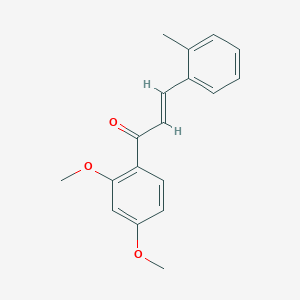 molecular formula C18H18O3 B2598261 (2E)-1-(2,4-Dimethoxyphenyl)-3-(2-methylphenyl)prop-2-en-1-one CAS No. 415686-07-6