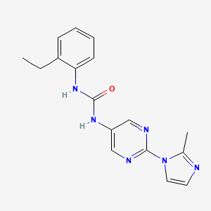 molecular formula C17H18N6O B2598265 1-(2-ethylphenyl)-3-(2-(2-methyl-1H-imidazol-1-yl)pyrimidin-5-yl)urea CAS No. 1421509-14-9