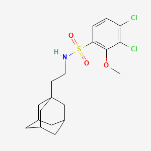 molecular formula C19H25Cl2NO3S B2598266 N-[2-(adamantan-1-yl)ethyl]-3,4-dichloro-2-methoxybenzene-1-sulfonamide CAS No. 446028-55-3