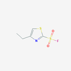 molecular formula C5H6FNO2S2 B2598289 4-乙基噻唑-2-磺酰氟 CAS No. 2173998-91-7