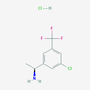 (1S)-1-[3-Chloro-5-(trifluoromethyl)phenyl]ethanamine;hydrochloride