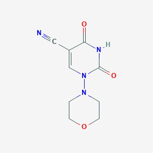 molecular formula C9H10N4O3 B2598291 1-吗啉-2,4-二氧代-1,2,3,4-四氢-5-嘧啶甲腈 CAS No. 338396-51-3