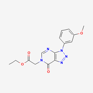 molecular formula C15H15N5O4 B2598301 ethyl [3-(3-methoxyphenyl)-7-oxo-3,7-dihydro-6H-[1,2,3]triazolo[4,5-d]pyrimidin-6-yl]acetate CAS No. 847385-94-8