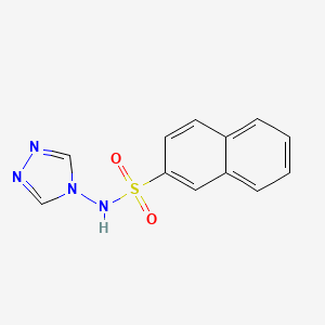 molecular formula C12H10N4O2S B2598308 N-(4H-1,2,4-三唑-4-基)-2-萘磺酰胺 CAS No. 331434-23-2