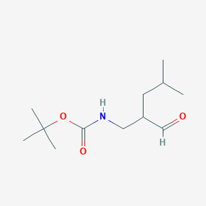 tert-butyl N-[2-(2-methylpropyl)-3-oxopropyl]carbamate