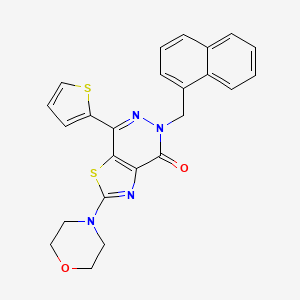 2-morpholino-5-(naphthalen-1-ylmethyl)-7-(thiophen-2-yl)thiazolo[4,5-d]pyridazin-4(5H)-one