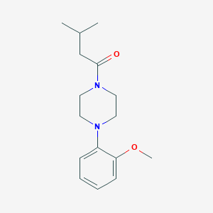 Methyl 2-[4-(3-methylbutanoyl)-1-piperazinyl]phenyl ether