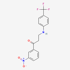 1-(3-Nitrophenyl)-3-[4-(trifluoromethyl)anilino]-1-propanone