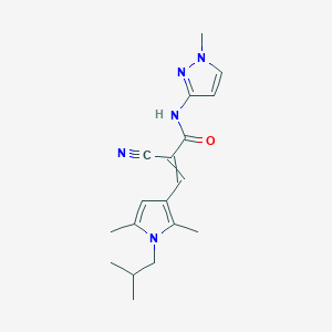 2-cyano-3-[2,5-dimethyl-1-(2-methylpropyl)-1H-pyrrol-3-yl]-N-(1-methyl-1H-pyrazol-3-yl)prop-2-enamide