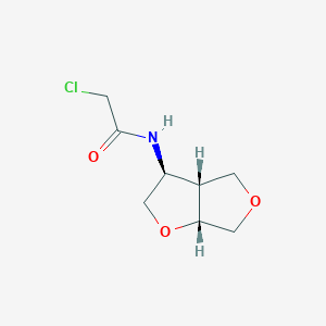 N-[(3S,3Ar,6aR)-2,3,3a,4,6,6a-hexahydrofuro[3,4-b]furan-3-yl]-2-chloroacetamide