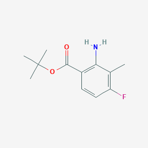 molecular formula C12H16FNO2 B2598378 Tert-butyl 2-amino-4-fluoro-3-methylbenzoate CAS No. 2248331-97-5