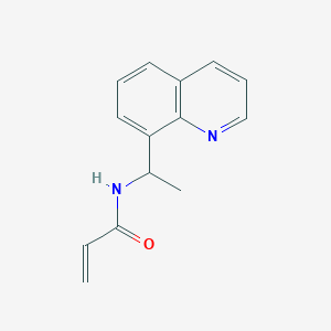 molecular formula C14H14N2O B2598379 N-(1-Quinolin-8-ylethyl)prop-2-enamide CAS No. 2361645-87-4