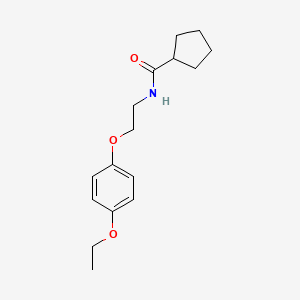 molecular formula C16H23NO3 B2598400 N-(2-(4-乙氧基苯氧基)乙基)环戊烷甲酰胺 CAS No. 1105230-53-2