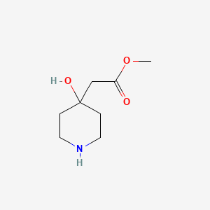 molecular formula C8H15NO3 B2598417 Methyl 2-(4-hydroxypiperidin-4-yl)acetate CAS No. 936211-79-9