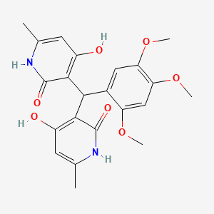 3,3'-((2,4,5-trimethoxyphenyl)methylene)bis(4-hydroxy-6-methylpyridin-2(1H)-one)