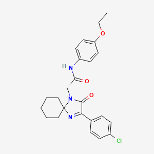 2-[3-(4-chlorophenyl)-2-oxo-1,4-diazaspiro[4.5]dec-3-en-1-yl]-N-(4-ethoxyphenyl)acetamide