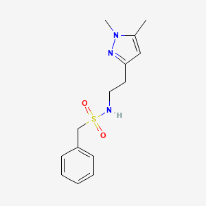 N-(2-(1,5-dimethyl-1H-pyrazol-3-yl)ethyl)-1-phenylmethanesulfonamide