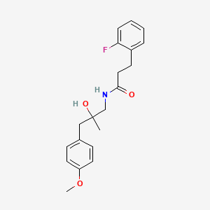 molecular formula C20H24FNO3 B2598447 3-(2-氟苯基)-N-(2-羟基-3-(4-甲氧基苯基)-2-甲基丙基)丙酰胺 CAS No. 1795296-31-9