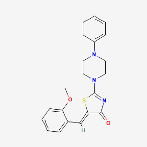 (Z)-5-(2-methoxybenzylidene)-2-(4-phenylpiperazin-1-yl)thiazol-4(5H)-one