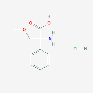 molecular formula C10H14ClNO3 B2598473 2-Amino-3-methoxy-2-phenylpropanoic acid hydrochloride CAS No. 2219407-75-5