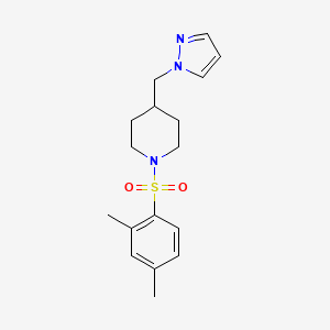 4-((1H-pyrazol-1-yl)methyl)-1-((2,4-dimethylphenyl)sulfonyl)piperidine