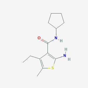 2-amino-N-cyclopentyl-4-ethyl-5-methylthiophene-3-carboxamide
