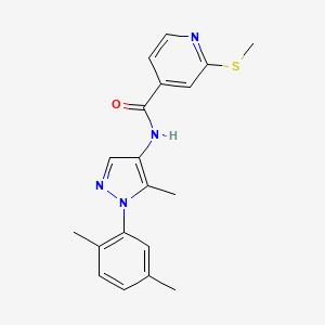 N-[1-(2,5-Dimethylphenyl)-5-methylpyrazol-4-yl]-2-methylsulfanylpyridine-4-carboxamide
