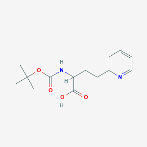 molecular formula C14H20N2O4 B2598481 2-((tert-Butoxycarbonyl)amino)-4-(pyridin-2-yl)butanoic acid CAS No. 1404879-21-5