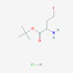 molecular formula C8H17ClFNO2 B2598482 Tert-butyl 2-amino-4-fluorobutanoate;hydrochloride CAS No. 2375258-78-7