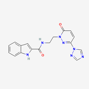 N-(2-(6-oxo-3-(1H-1,2,4-triazol-1-yl)pyridazin-1(6H)-yl)ethyl)-1H-indole-2-carboxamide