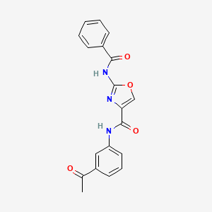 molecular formula C19H15N3O4 B2598492 N-(3-acetylphenyl)-2-benzamidooxazole-4-carboxamide CAS No. 1286707-29-6